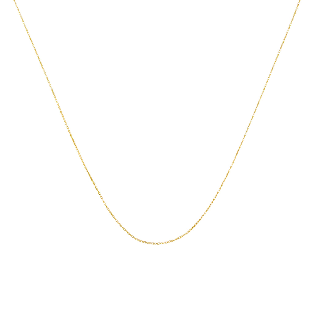 Solid 10K yellow gold dainty rope chain