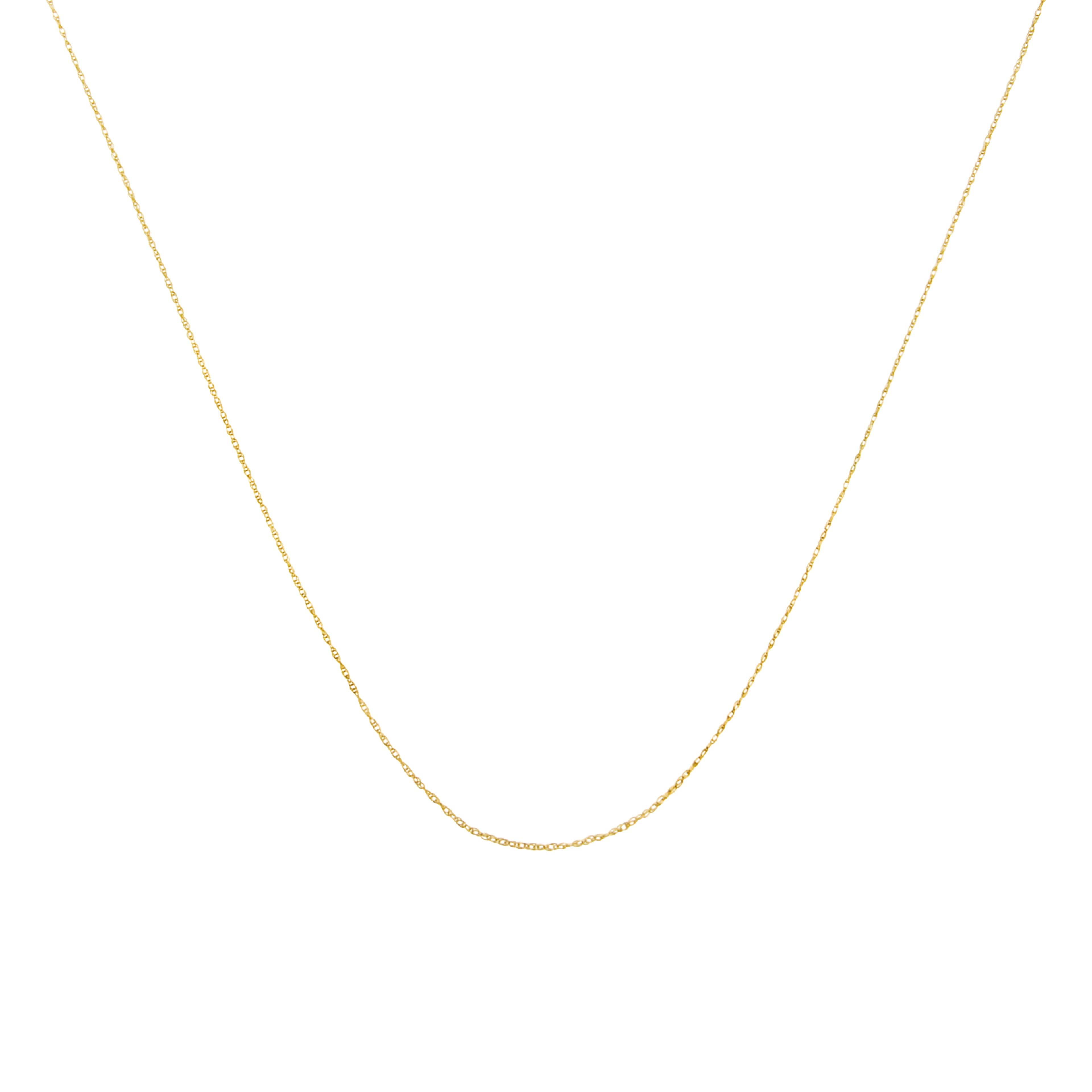Solid 10K yellow gold dainty rope chain