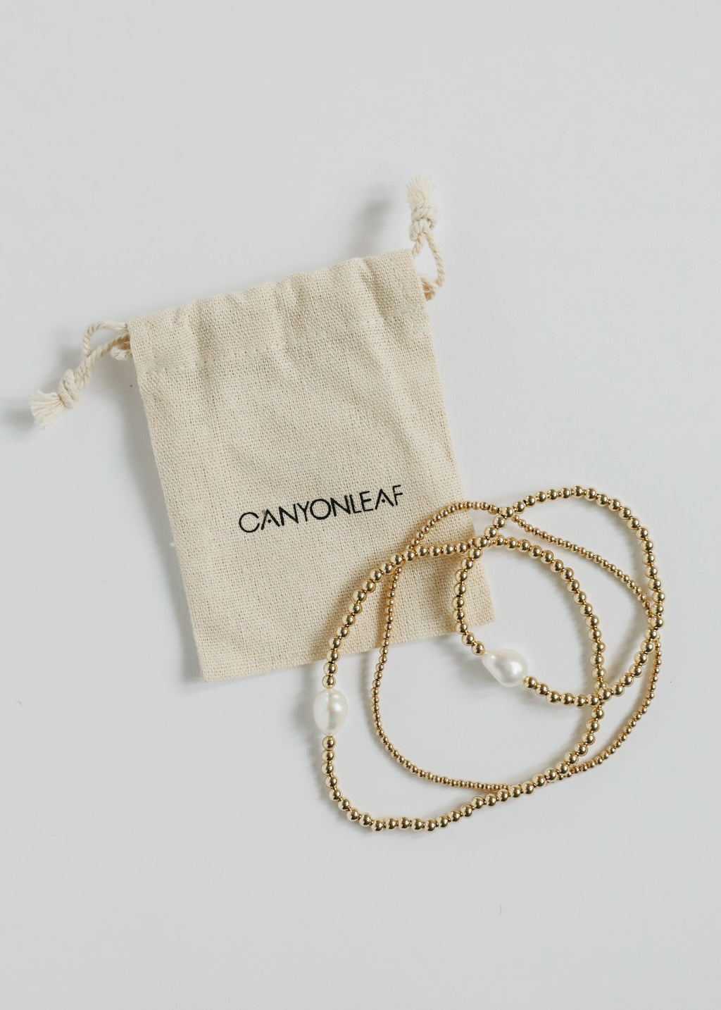 14K Gold-Filled Beaded Stretch Anklet