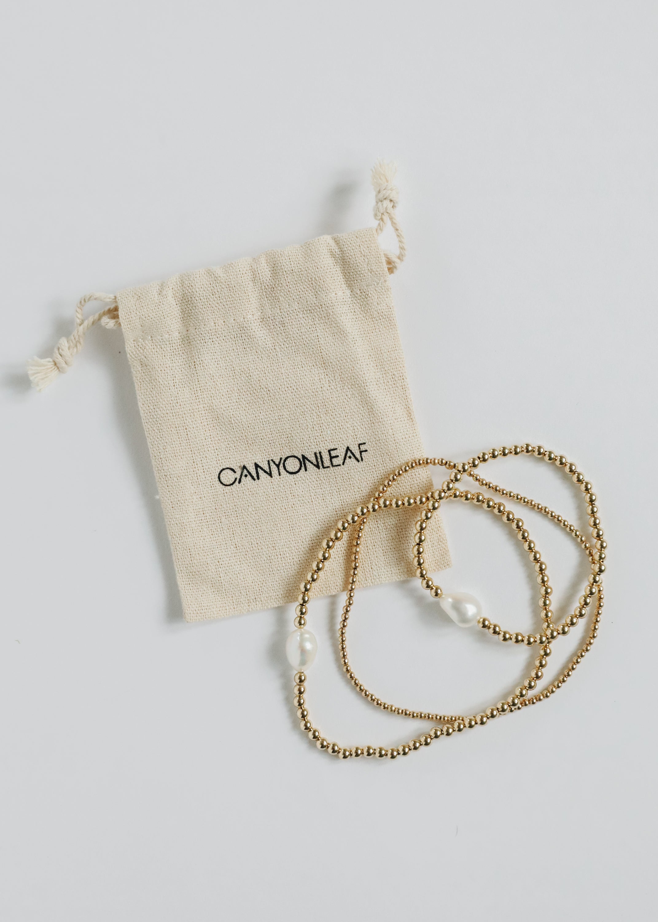 14K Gold-Filled Beaded Stretch Anklet