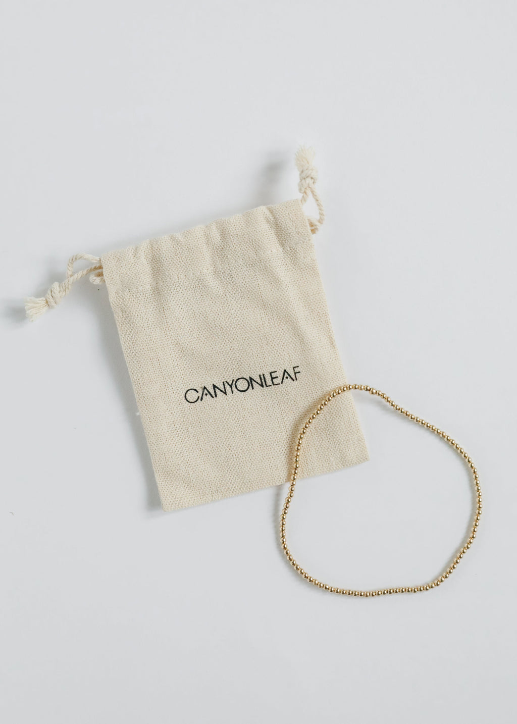 14K Gold-Filled Beaded Stretch Anklet
