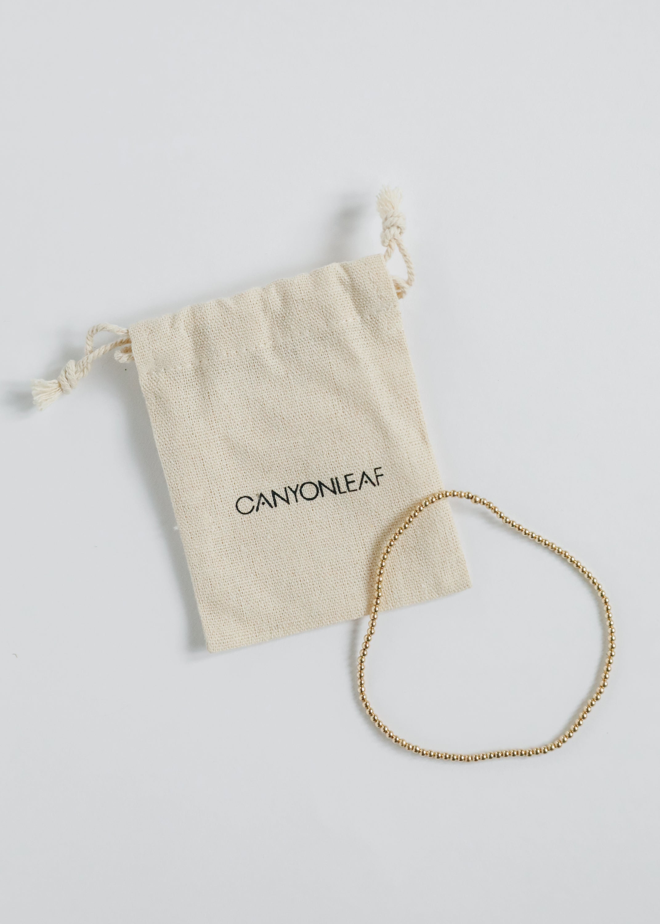 14K Gold-Filled Beaded Stretch Anklet