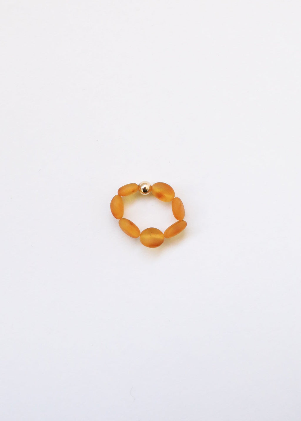 Raw Honey Baltic Amber & 14K Gold-Filled Ring Stack