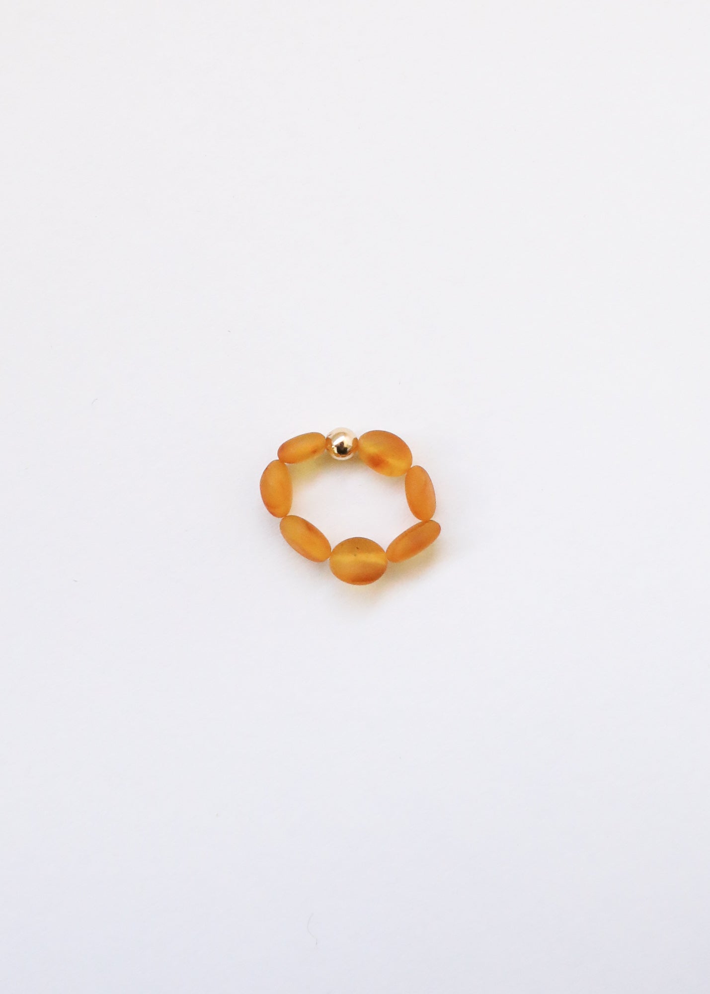 Raw Honey Baltic Amber & 14K Gold-Filled Ring Stack