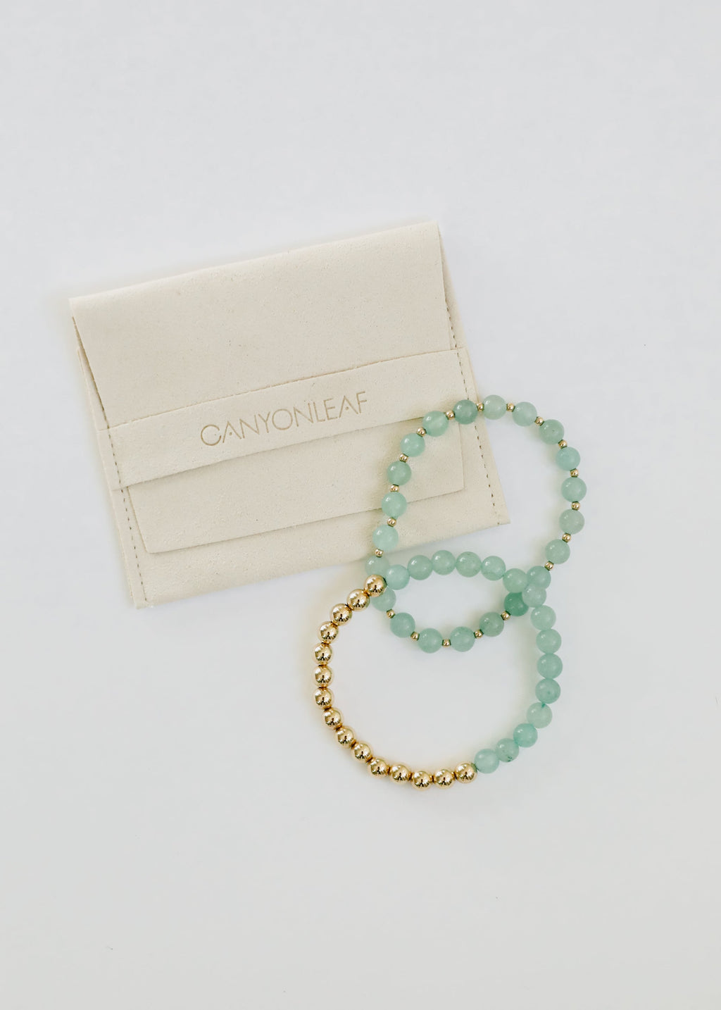 Aventurine and 14K Gold-Filled Beaded Bracelet