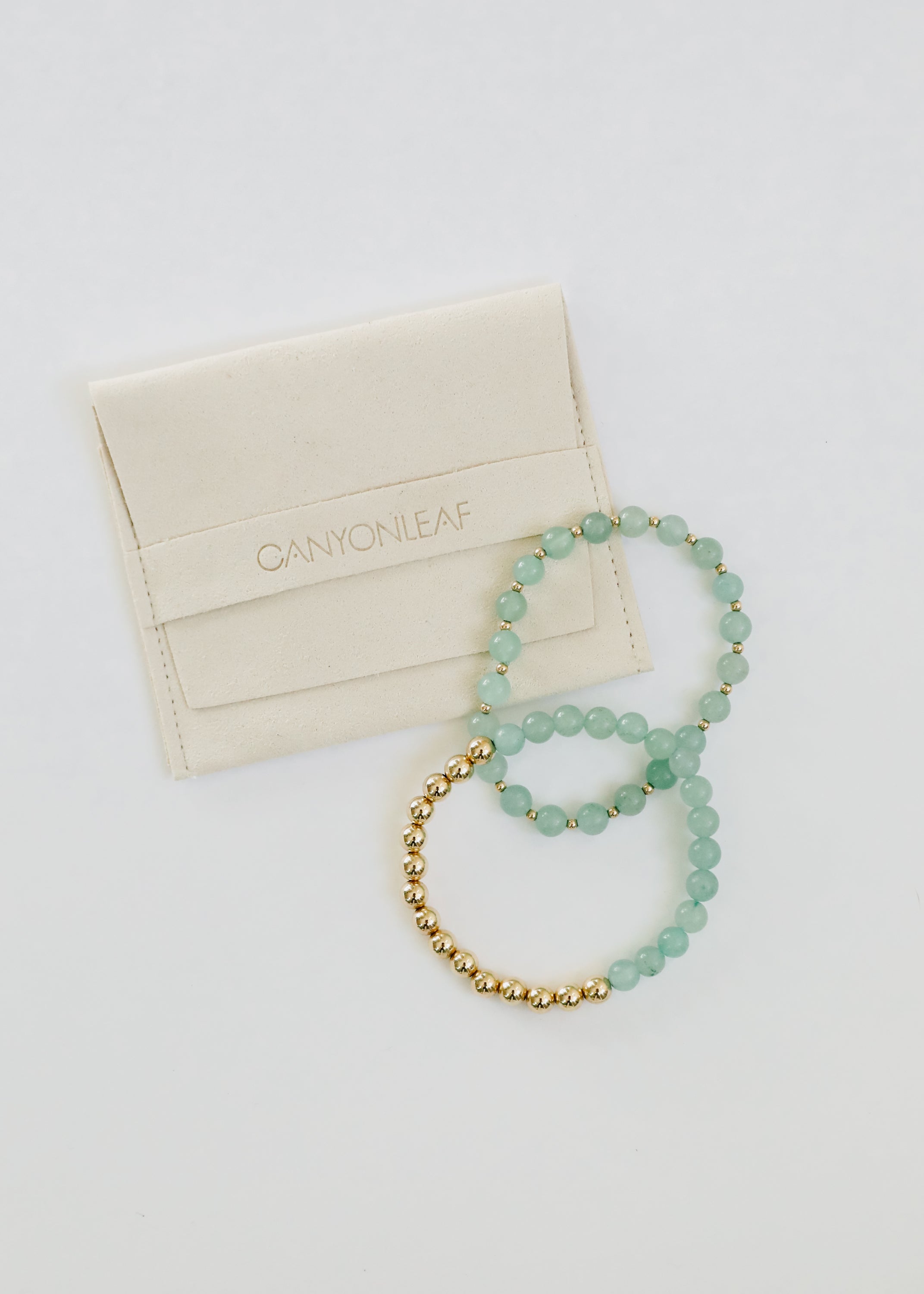 Aventurine and 14K Gold-Filled Beaded Bracelet