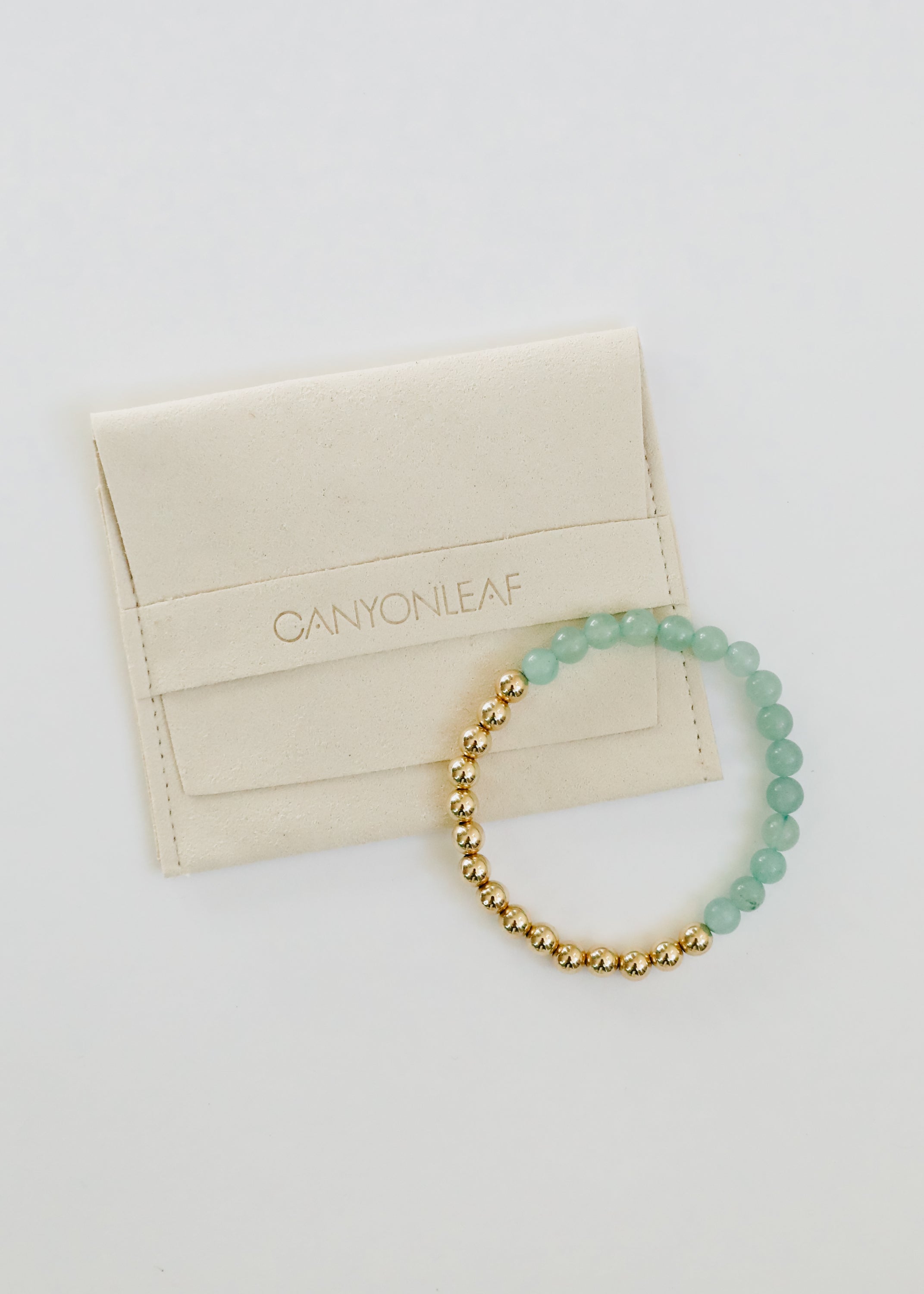 Aventurine and 14K Gold-Filled Beaded Bracelet