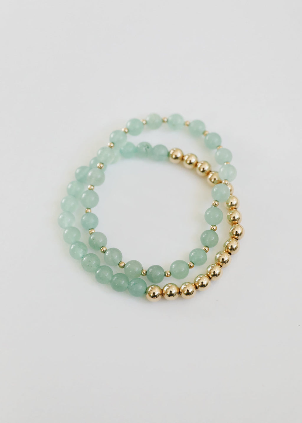 Aventurine and 14K Gold-Filled Beaded Bracelet