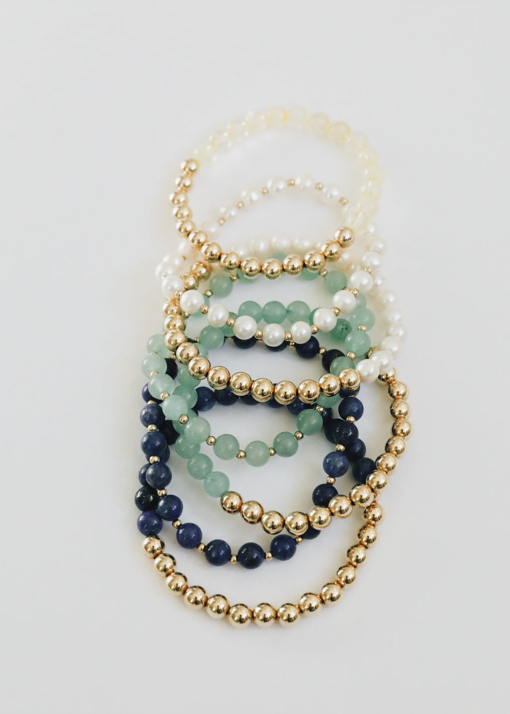 Aventurine and 14K Gold-Filled Beaded Bracelet