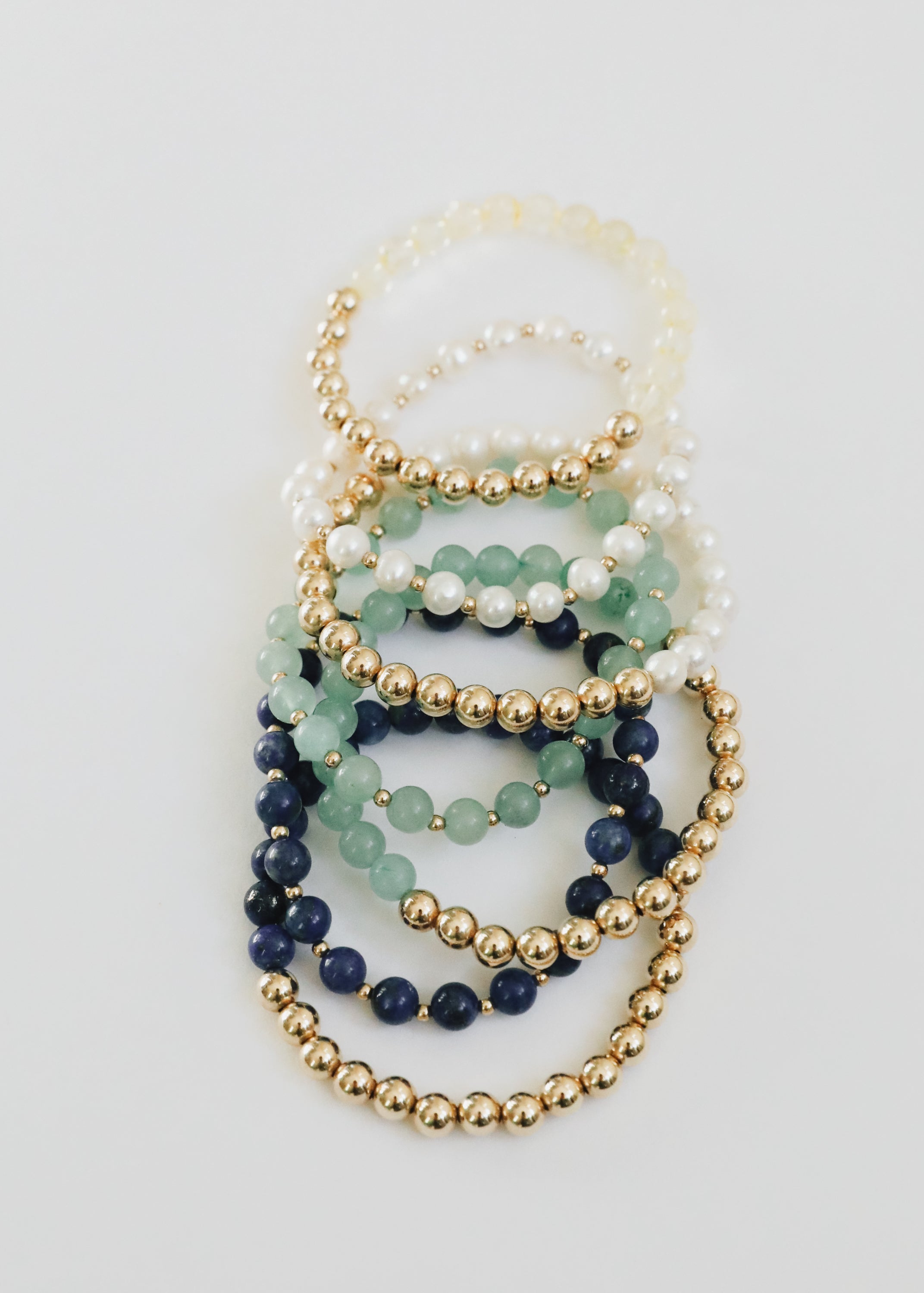 Aventurine and 14K Gold-Filled Beaded Bracelet