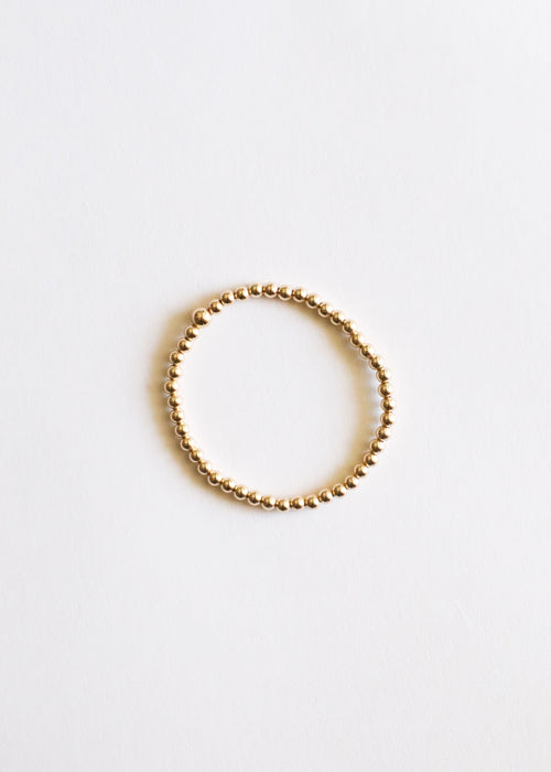 14K Gold-Filled Beaded Stretch Bracelet or Anklet
