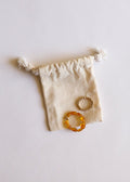 Raw Honey Baltic Amber & 14K Gold-Filled Ring Stack
