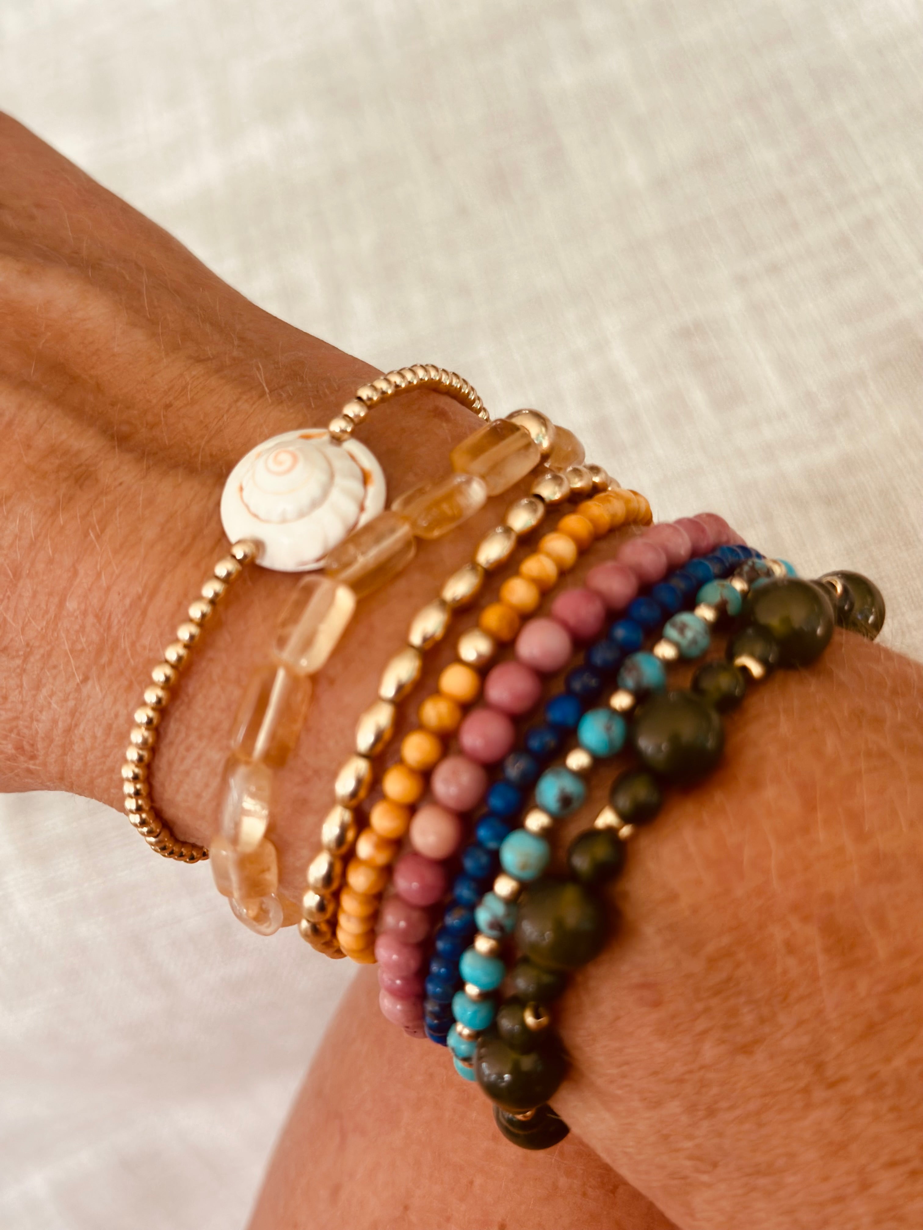14K Gold-Filled Conch Shell Bracelet or Anklet