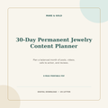 30-Day Permanent Jewelry Content Planner cover