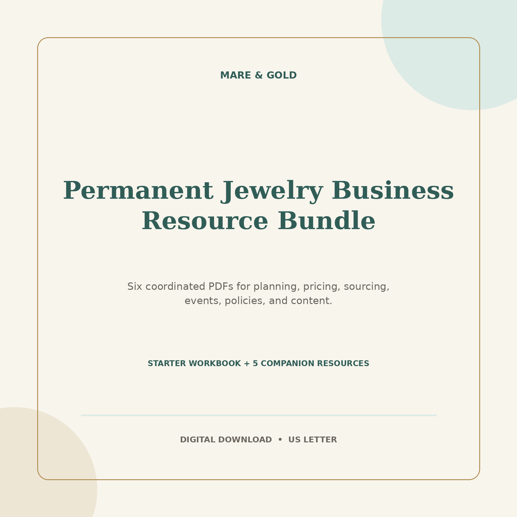 Permanent Jewelry Business Resource Bundle cover