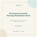Permanent Jewelry Pricing Worksheet Pack cover