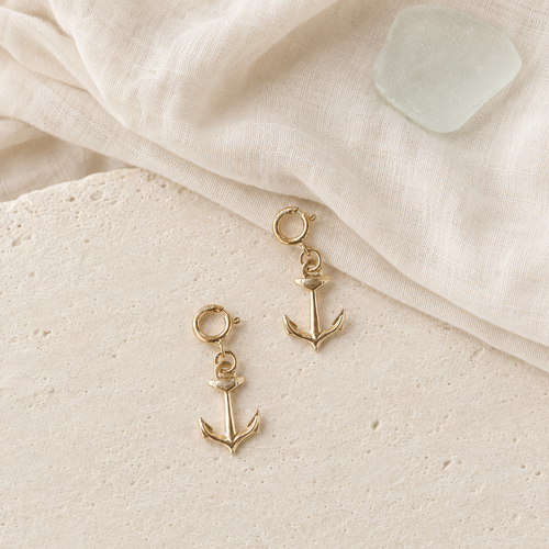14K gold-filled anchor charm in Mare & Gold coastal styling