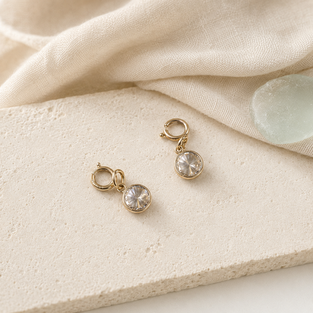 14K gold-filled sparkle charm in Mare & Gold coastal styling