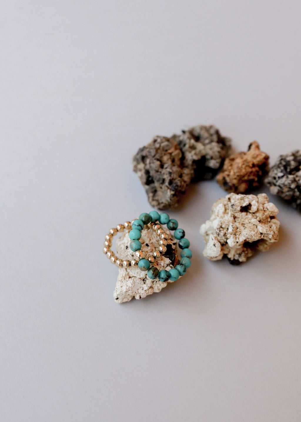 14K Gold-Filled Beaded Stretch Ring
